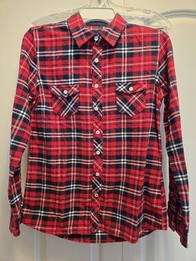 Original Weatherproof Vintage Red and Navy Plaid Shirt